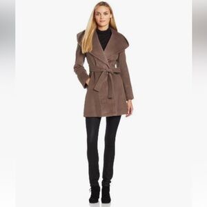 Trina Turk Brown Belted Cape Jacket
